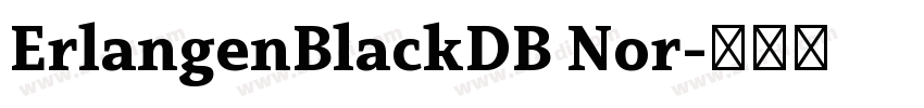 ErlangenBlackDB Nor字体转换